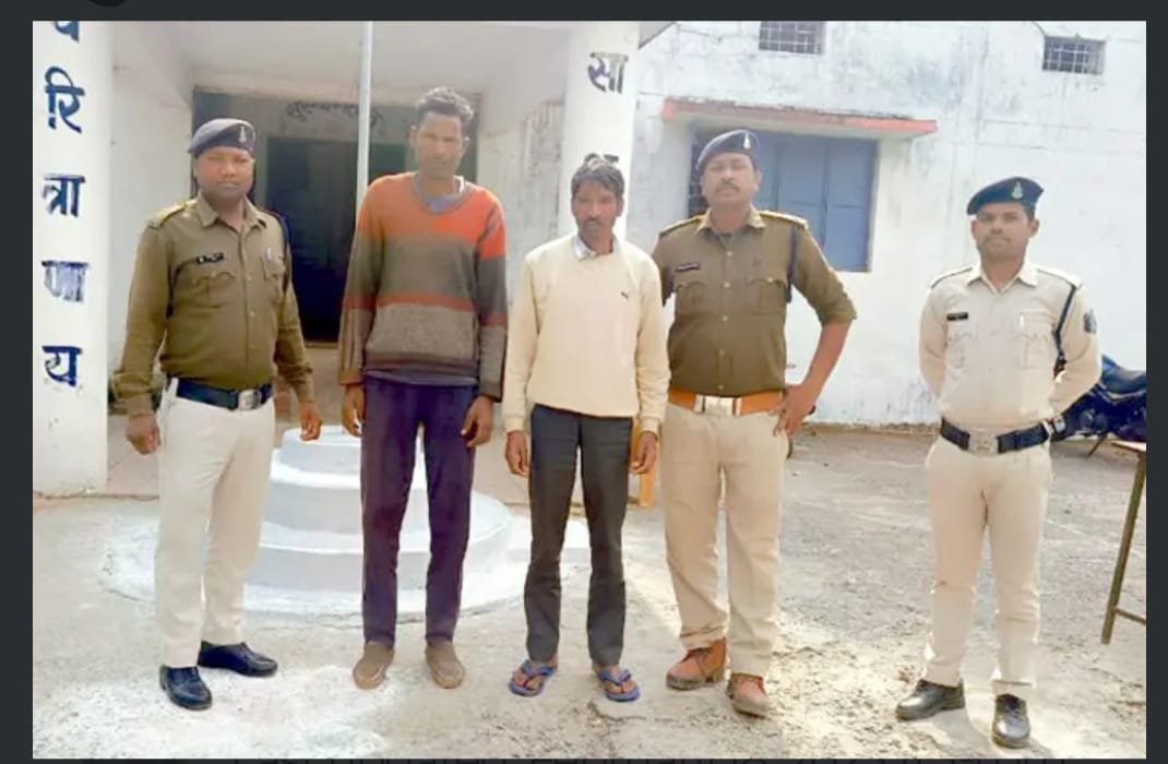 पुलिस ने तस्करों से 6 गौ वंशों को कराया मुक्त, दो गिरफ्तार