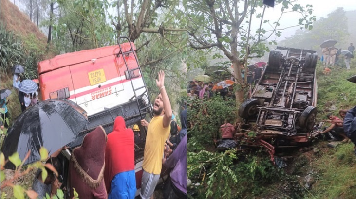 मंडी जिले के कलखर में निजी बस दुर्घटनाग्रस्त, 15 से अधिक यात्री घायल
