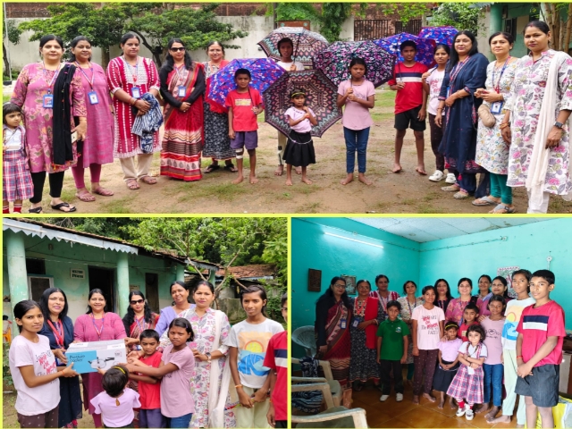 बाल निवास में मानवता की मिसाल: मानव अधिकार सहायता संघ की नारी शक्ति टीम ने बच्चों को बांटे छाते, कुकर और खाद्य सामग्री