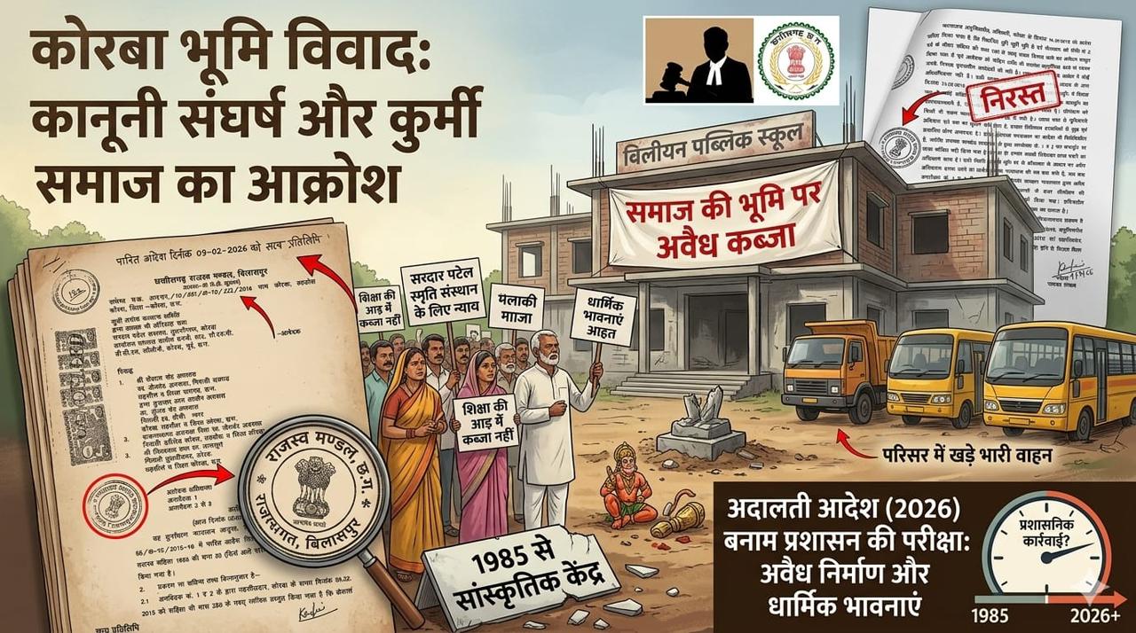 कोर्ट के फैसले के बाद कुर्मी समाज का रुख सख्त, विवादित जमीन पर बढ़ा टकराव