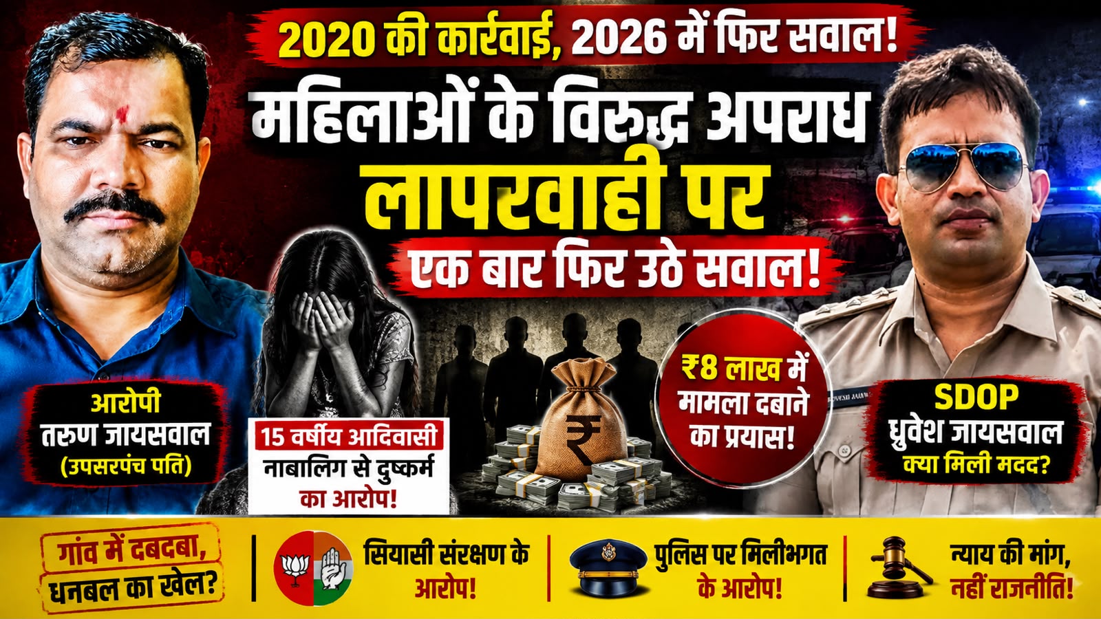 महिलाओं के विरुद्ध अपराधों में लापरवाही पर 2020 की कार्रवाई, अब 2026 के मामले में फिर उठे सवाल