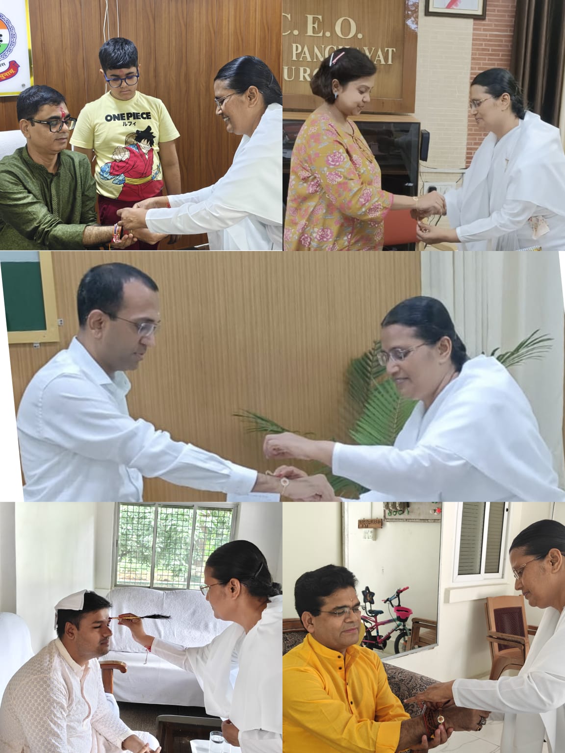 रक्षाबंधन पर ब्रह्माकुमारीज का अनूठा आध्यात्मिक अभियान, 500 से अधिक लोगों ने बांधा ईश्वरीय रक्षासूत्र
